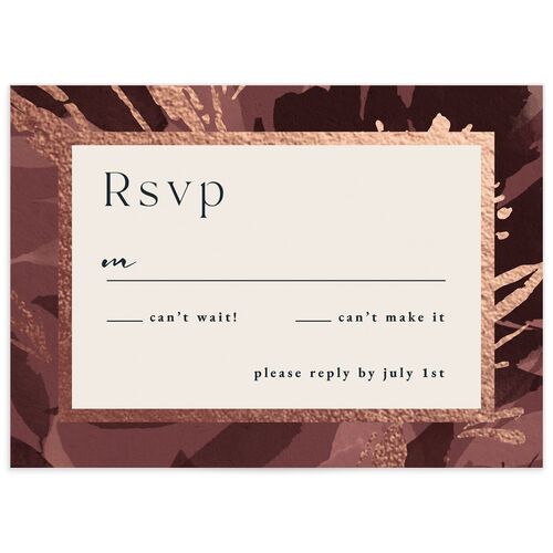 Contemporary Floral Wedding Response Cards - 