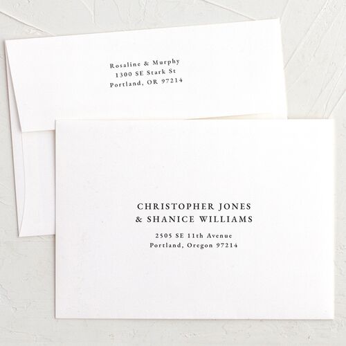 Exquisite Garden Thank You Card Envelopes White Standard Blossom Both Recipient and Return Addresses