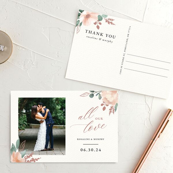 Exquisite Garden Thank You Postcards Blossom