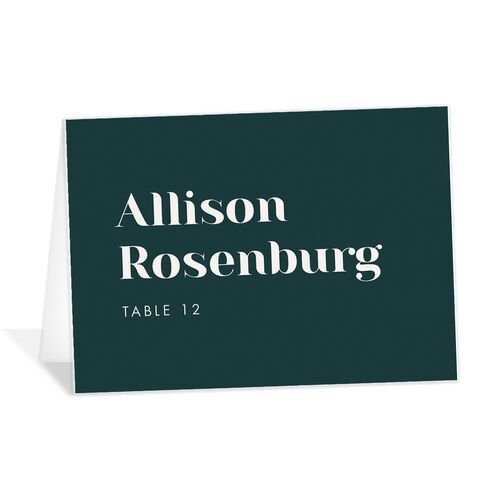 Midcentury Chic Place Cards - Teal