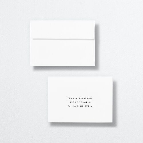 Breezy Palm Trees Wedding Response Card Standard Envelopes White Standard Sheer Lilac Return Address