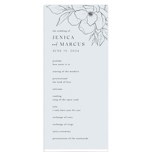 Etched Blossoms Wedding Programs - 