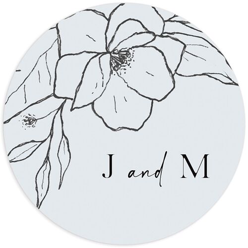 Etched Blossoms Wedding Stickers - 