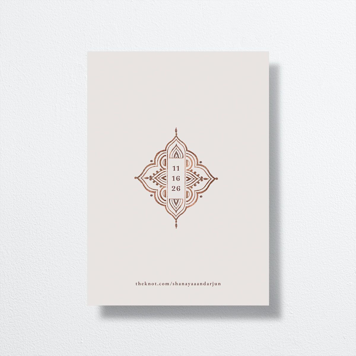 Painted Henna Wedding Invitations Chestnut Signature No