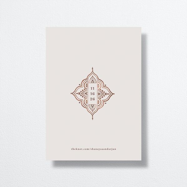 Painted Henna Wedding Invitations Chestnut Signature No