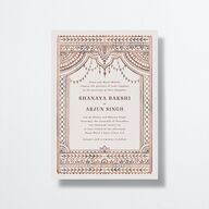 Painted Henna Wedding Invitations Chestnut Signature No