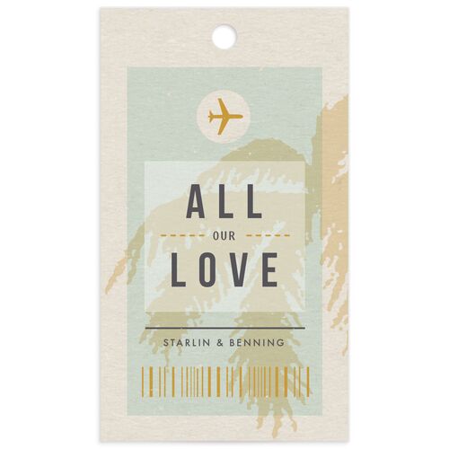 Retro Boarding Pass Favor Gift Tags