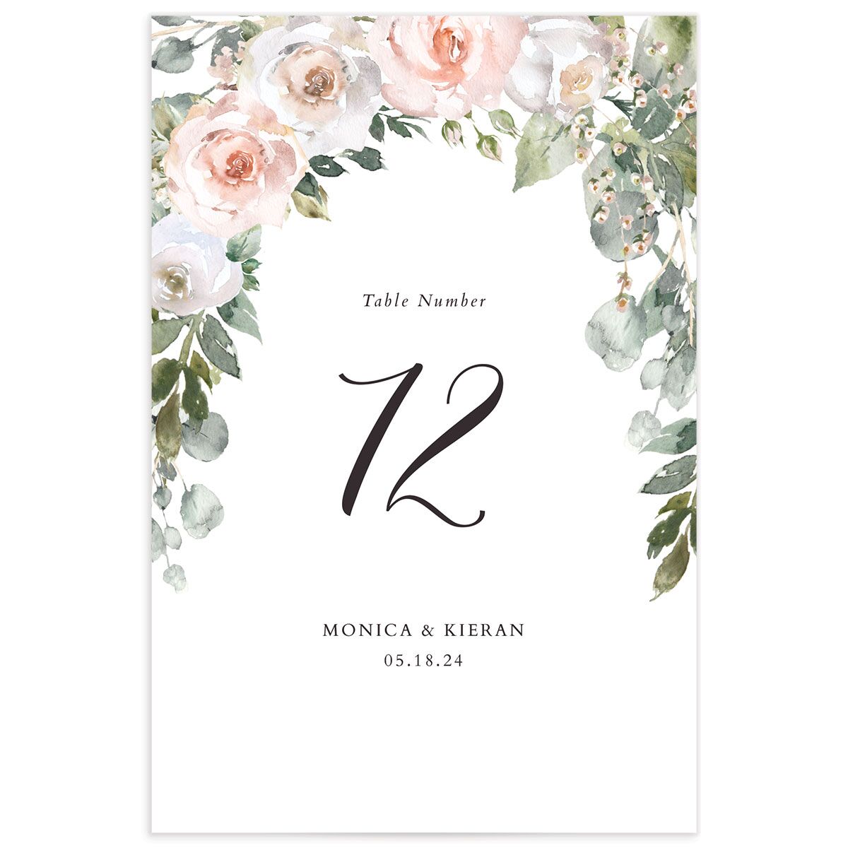 Blissful Garland Table Numbers