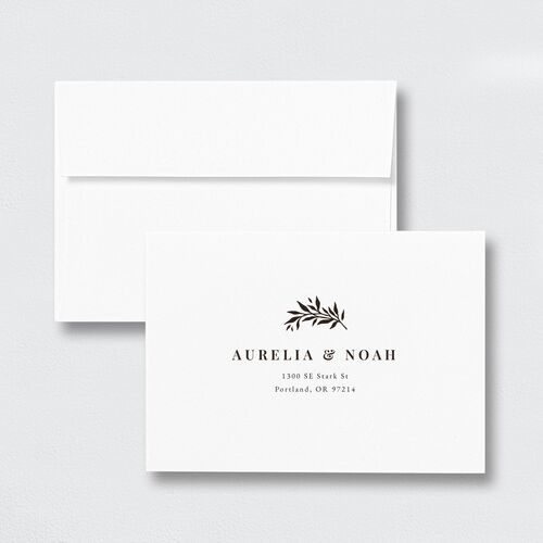 Accent Frame Wedding Response Card Standard Envelopes White Standard Champagne Return Address Signature
