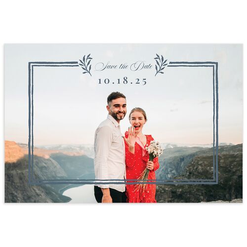 Accent Frame Save The Date Postcards Midnight Navy