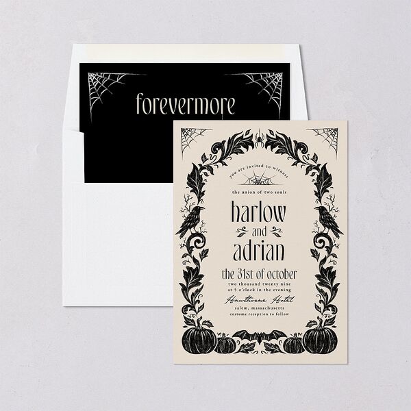 Spooky Halloween Nouveau Envelope Liners Linen Standard