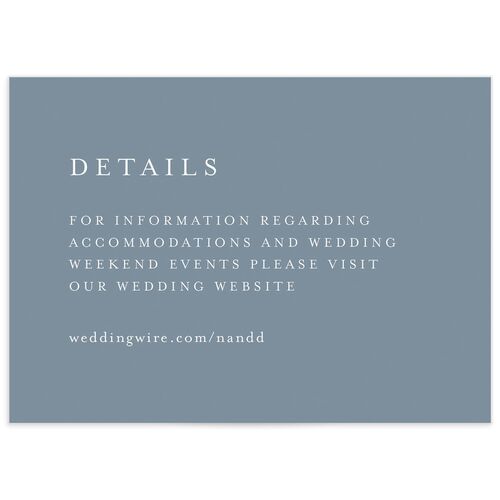 Timeless Flora Wedding Enclosure Cards French Blue Pearlescent