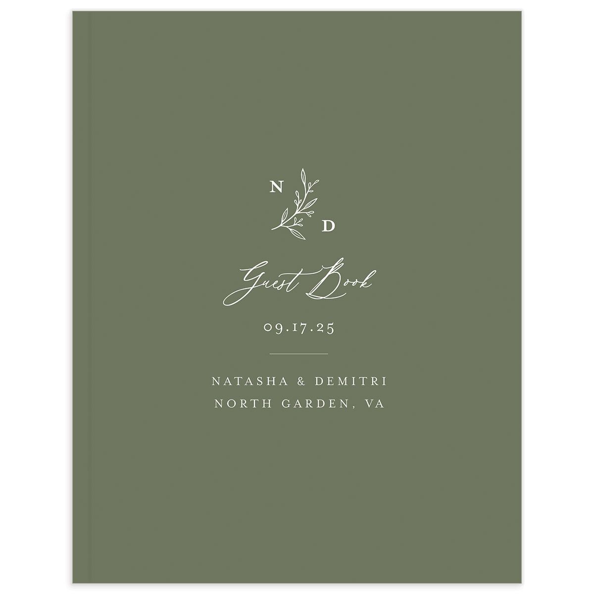 Timeless Flora Wedding Guest Book