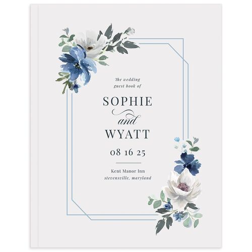 Floral Frame Wedding Guest Book