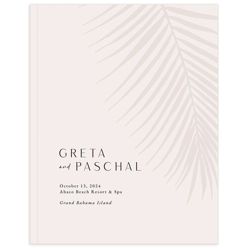 Lavish Palm Wedding Guest Book - 