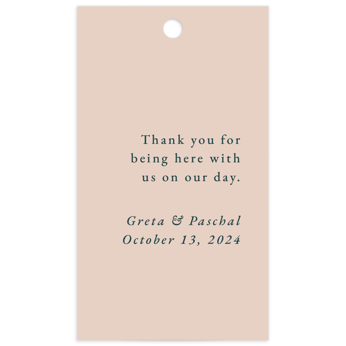 Lavish Palm Favor Gift Tags back in teal