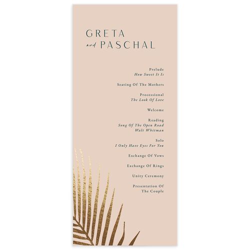 Lavish Palm Wedding Programs - 
