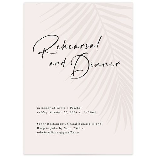 Lavish Palm Rehearsal Dinner Invitations - 