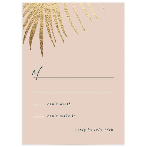 Lavish Palm Wedding Response Cards - 