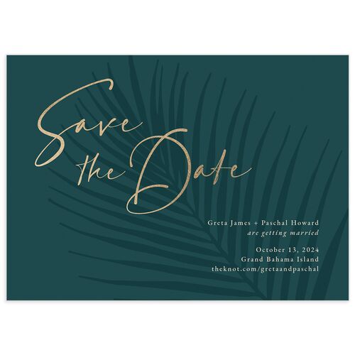 Lavish Palm Save The Date Cards - 