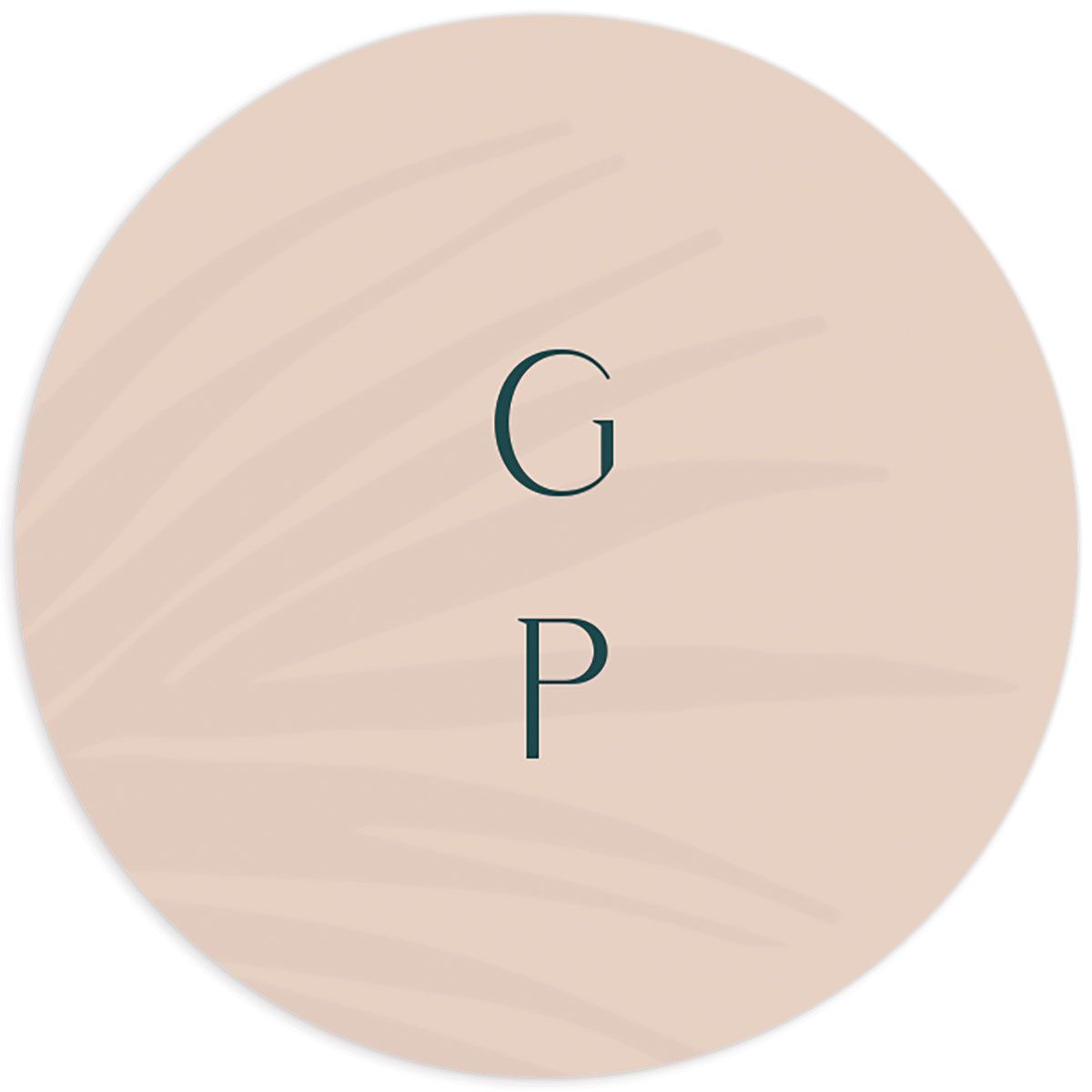 Lavish Palm Wedding Stickers Deep Lake