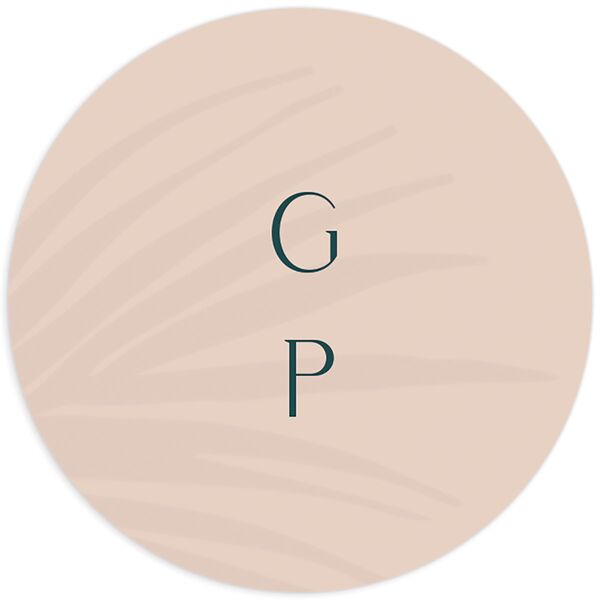 Lavish Palm Wedding Stickers Deep Lake