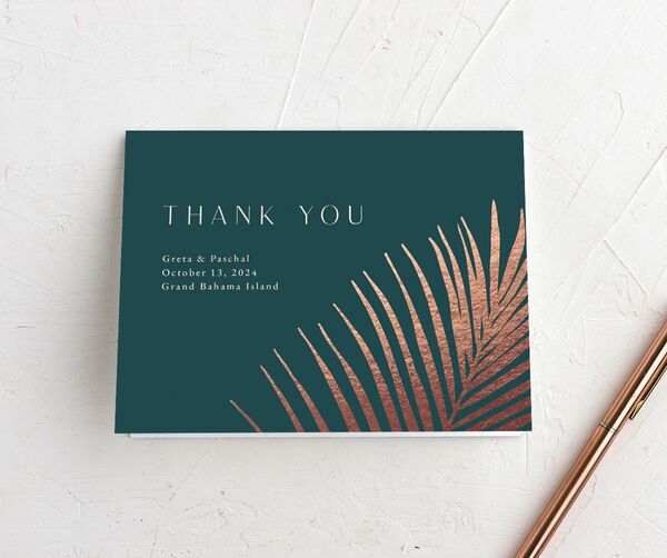 Lavish Palm Thank You Cards front