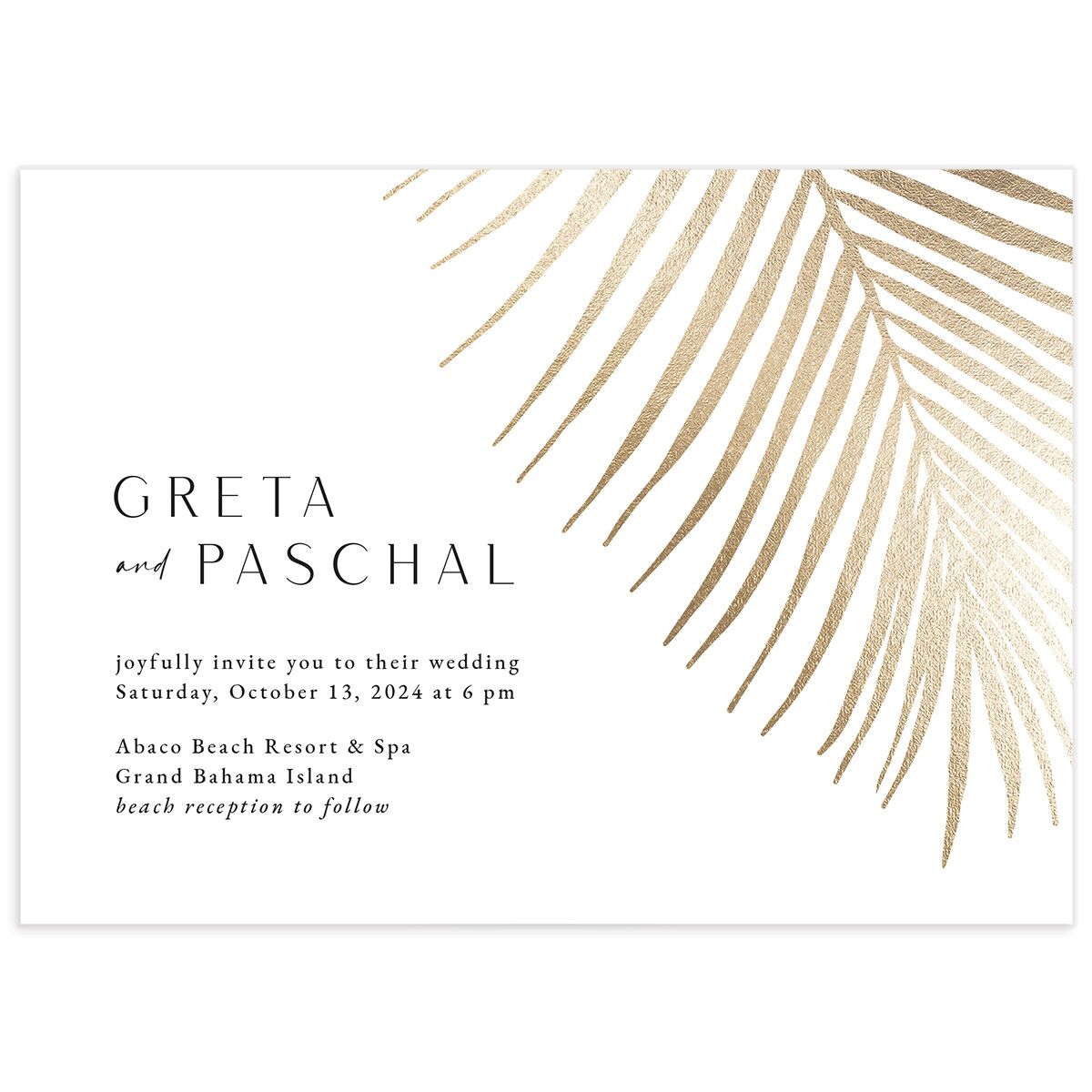 Lavish Palm Wedding Invitations