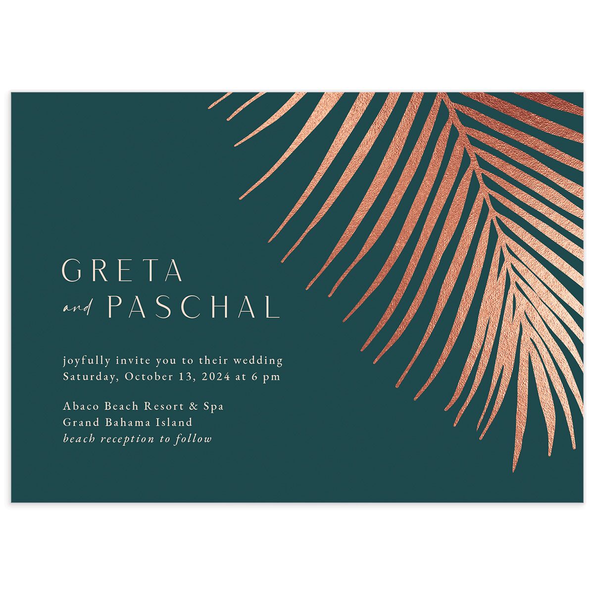 Lavish Palm Wedding Invitations