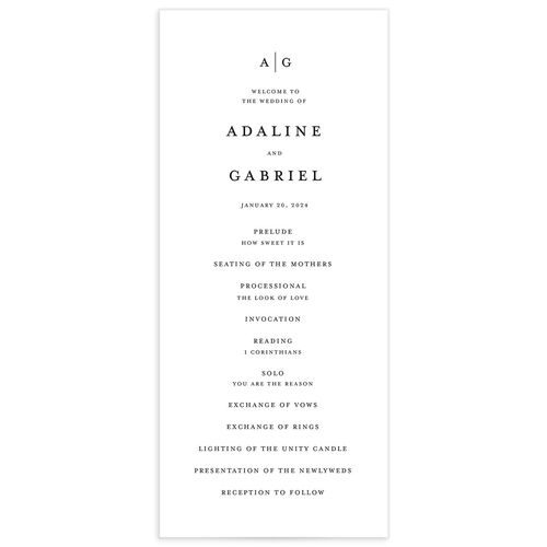 Light Frame Wedding Programs - 