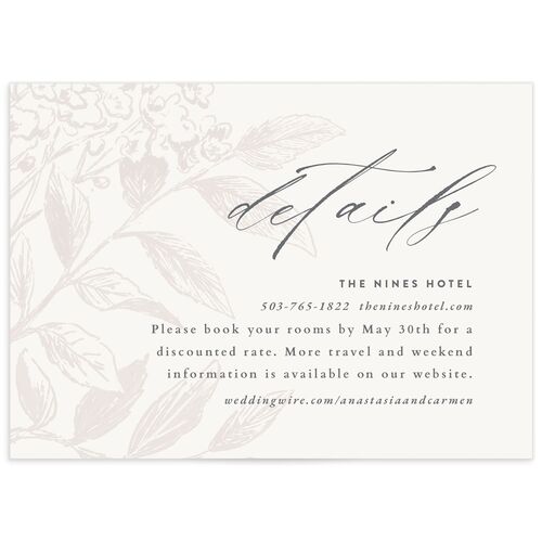 Understated Blossoms Wedding Enclosure Cards