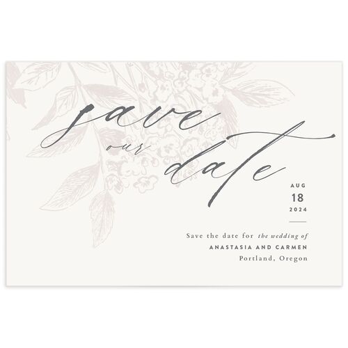 Understated Blossoms Save the Date Postcards