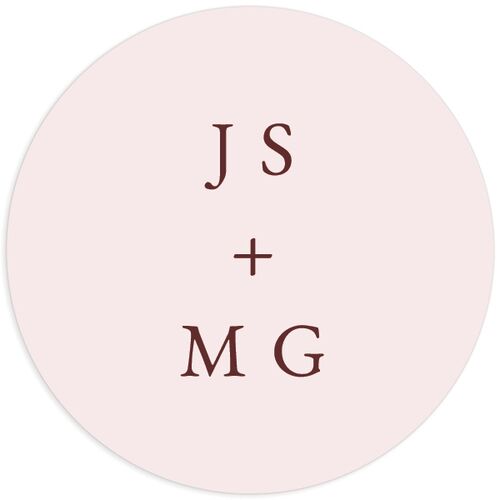 Double Frame Wedding Stickers Merlot