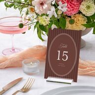Vintage Oval Monogram Table Numbers Merlot Signature