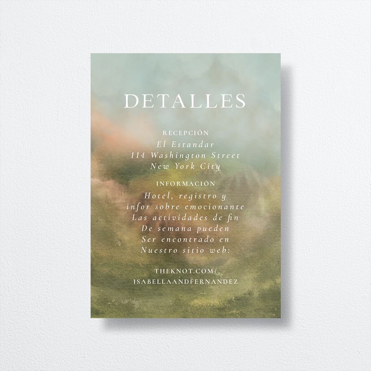Cordillera Wedding Enclosure Cards — view 1