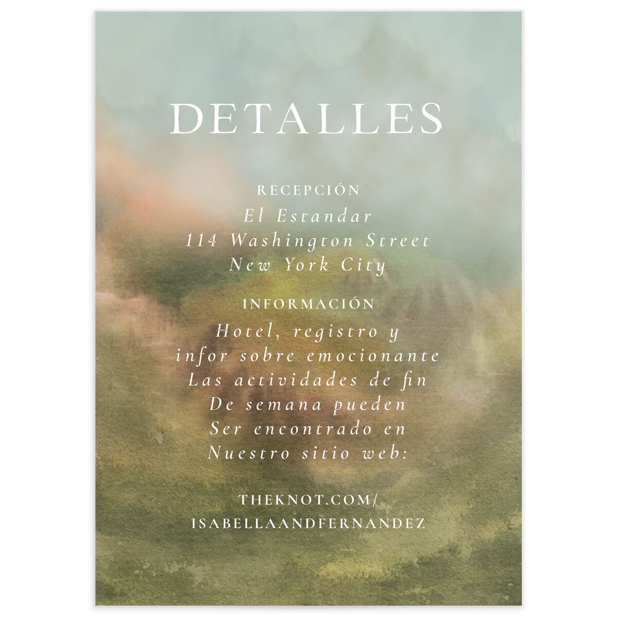 Cordillera Wedding Enclosure Cards