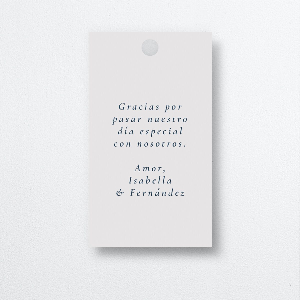 Cordillera Favor Gift Tags back