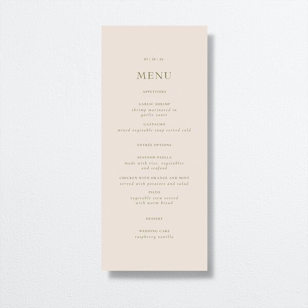 Cordillera Menus Olive Signature