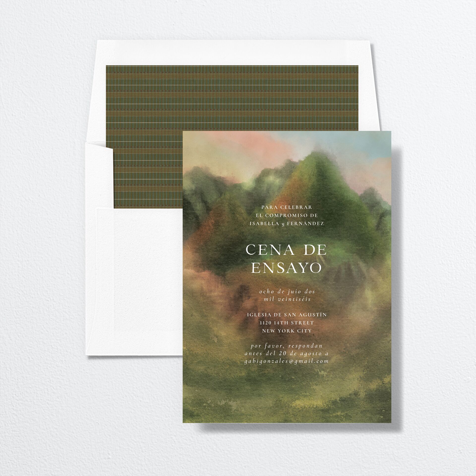 Cordillera Rehearsal Dinner Invitations — view 4
