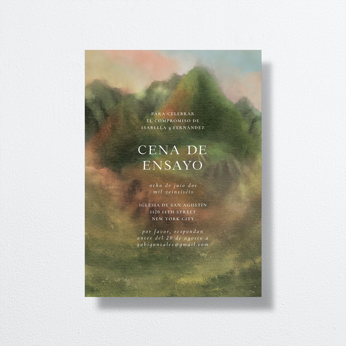 Cordillera Rehearsal Dinner Invitations — view 2