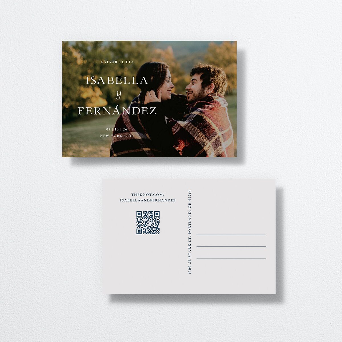Cordillera Save the Date Postcards front-and-back