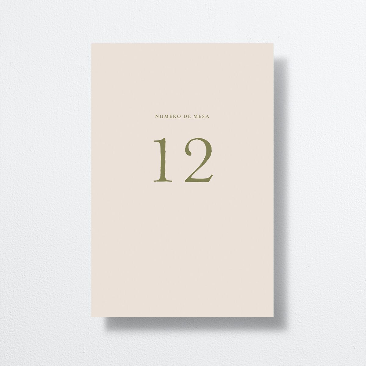 Cordillera Table Numbers front in green