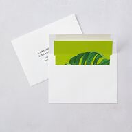 Hawaiian Tropical Orchid Oval Wedding Standard Envelope Liners Crimson Standard