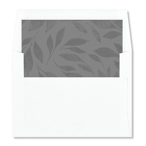Gilded Leaves Standard Envelope Liners Charcoal Standard
