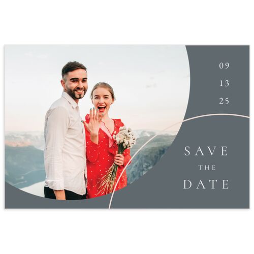Minimal Rings Save The Date Postcards