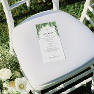 Tropical Leaves Wedding Programs Scottish Green Signature