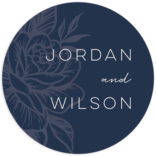 Timeless Garden Wedding Stickers Dusty Blue
