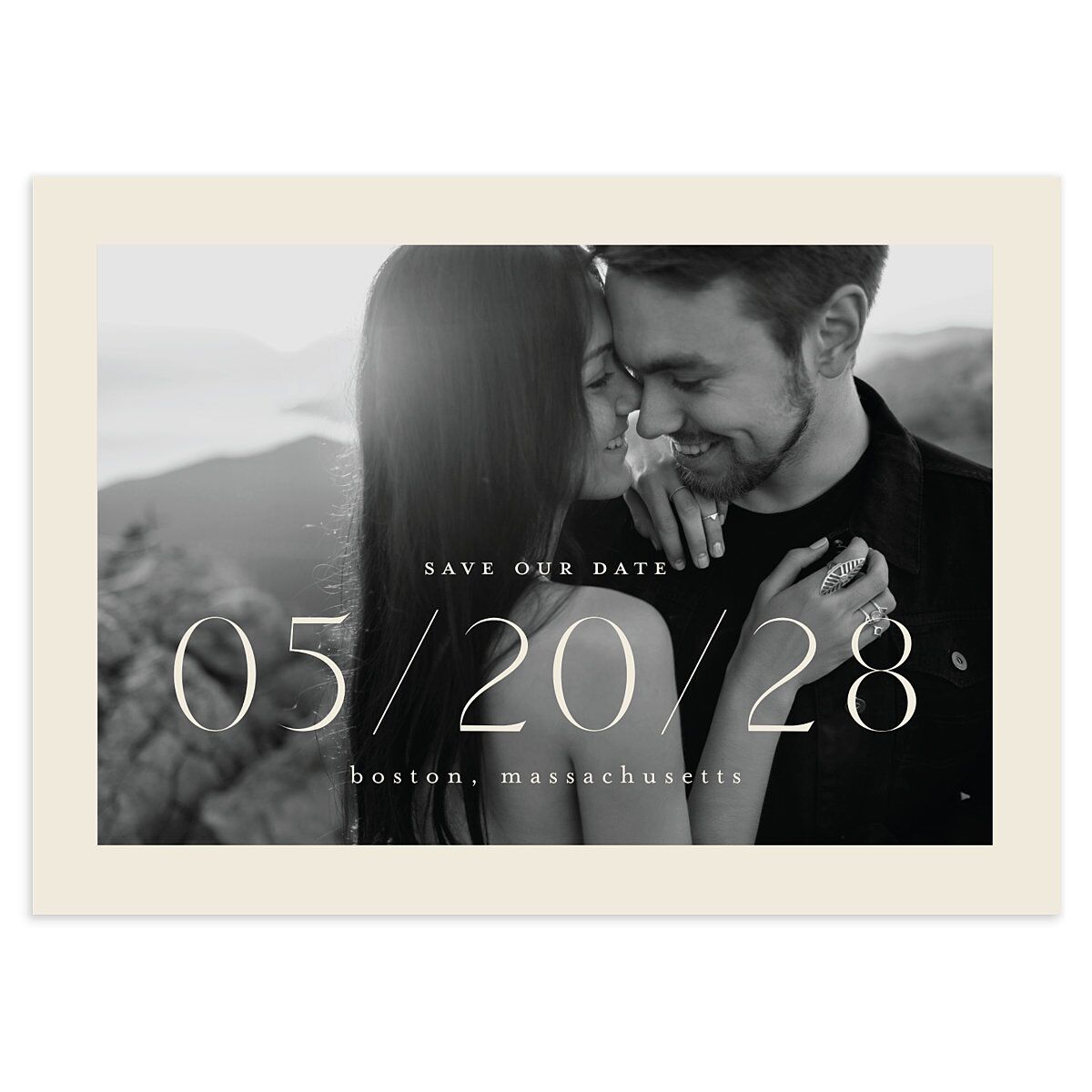 Accent Leaf Save the Date Cards