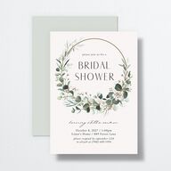 Timeless Hoop Bridal Shower Invitations Pure White Signature Standard