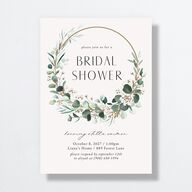 Timeless Hoop Bridal Shower Invitations Pure White Signature Standard